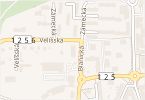 Blanická v obci Vlašim - mapa ulice