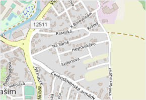 Heyrovského v obci Vlašim - mapa ulice