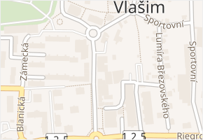 Komenského v obci Vlašim - mapa ulice
