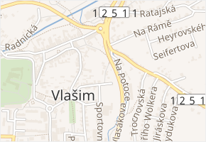 Na Sádkách v obci Vlašim - mapa ulice