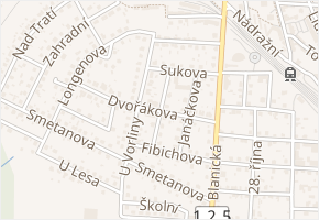 Škroupova v obci Vlašim - mapa ulice