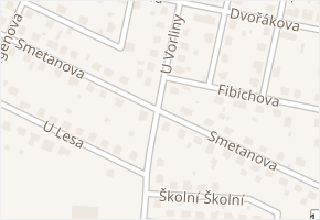 Smetanova v obci Vlašim - mapa ulice