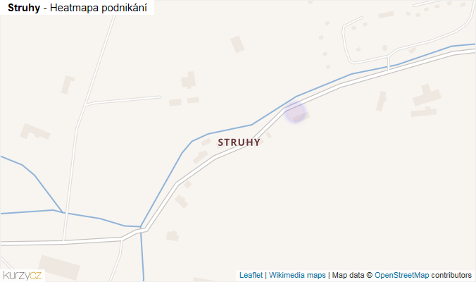Mapa Struhy - Firmy v části obce.