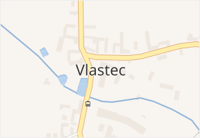 Vlastec v obci Vlastec - mapa části obce