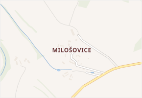 Milošovice v obci Vlastějovice - mapa části obce