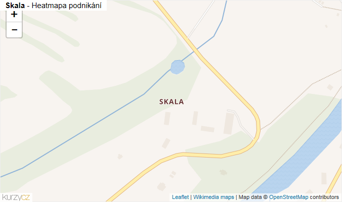 Mapa Skala - Firmy v části obce.