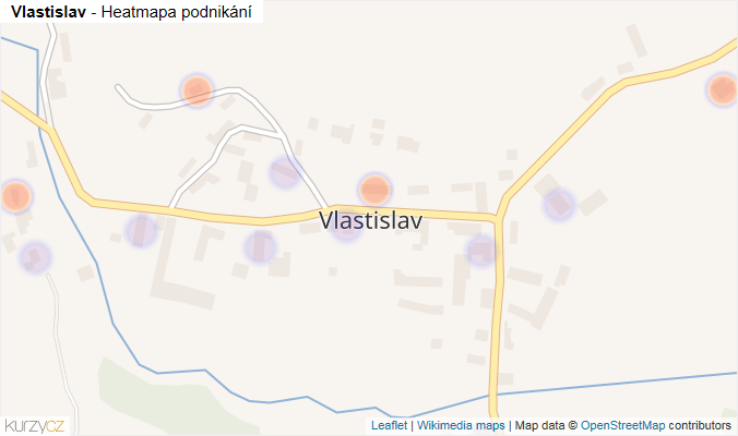Mapa Vlastislav - Firmy v části obce.