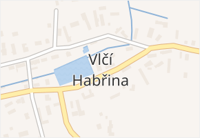 Vlčí Habřina v obci Vlčí Habřina - mapa části obce