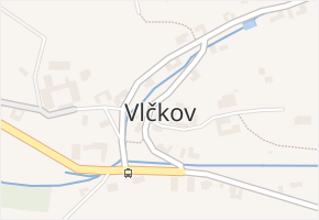 Vlčkov v obci Vlčkov - mapa části obce