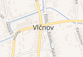 Vlčnov v obci Vlčnov - mapa části obce