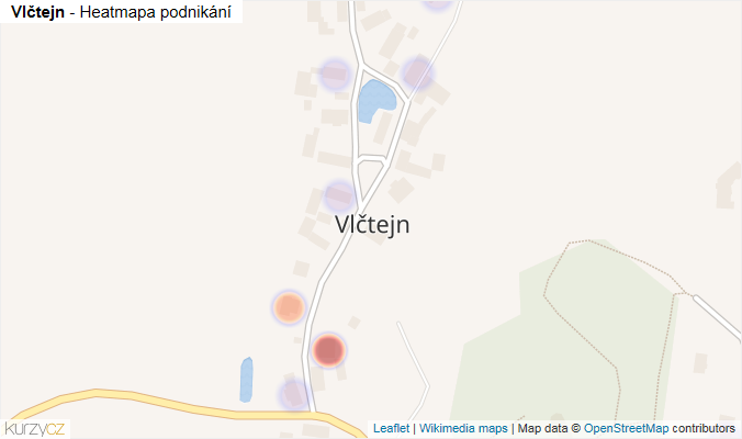 Mapa Vlčtejn - Firmy v části obce.