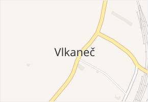 Vlkaneč v obci Vlkaneč - mapa části obce