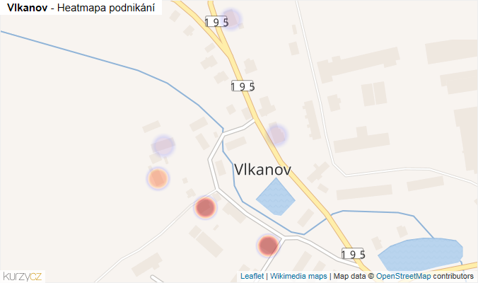 Mapa Vlkanov - Firmy v části obce.