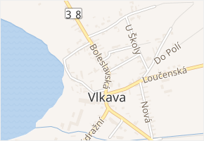 Boleslavská v obci Vlkava - mapa ulice