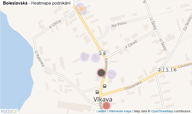 Mapa Boleslavská - Firmy v ulici.
