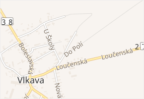 Do Polí v obci Vlkava - mapa ulice