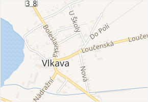 Loučenská v obci Vlkava - mapa ulice