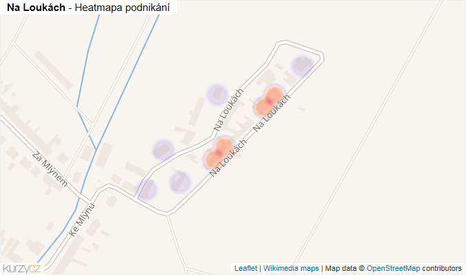 Mapa Na Loukách - Firmy v ulici.