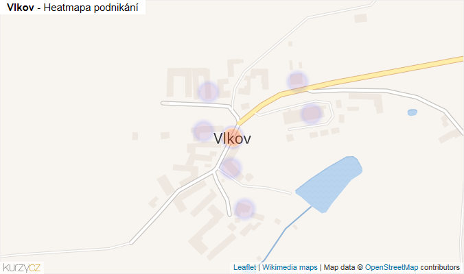Mapa Vlkov - Firmy v části obce.