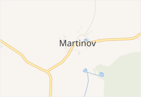 Martinov v obci Vlkovice - mapa části obce