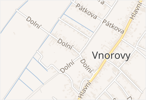 Dolní v obci Vnorovy - mapa ulice