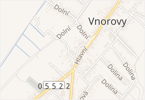 Kostelní v obci Vnorovy - mapa ulice