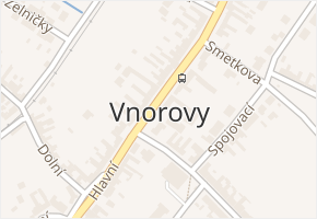 Vnorovy v obci Vnorovy - mapa části obce
