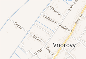 Zelničky v obci Vnorovy - mapa ulice