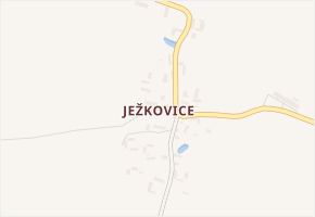 Ježkovice v obci Voděrady - mapa části obce