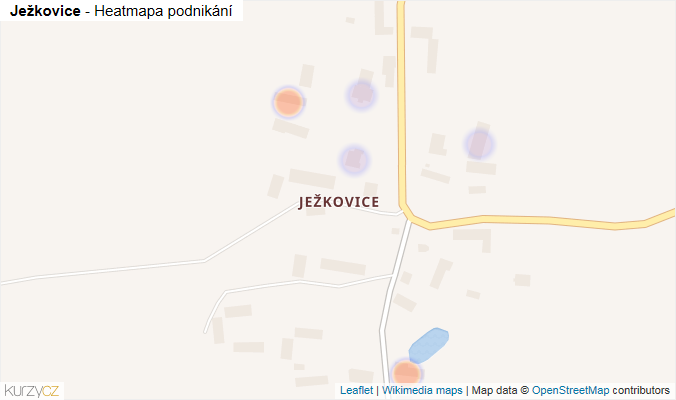 Mapa Ježkovice - Firmy v části obce.