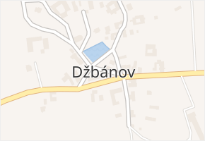 Džbánov v obci Voděrady - mapa části obce