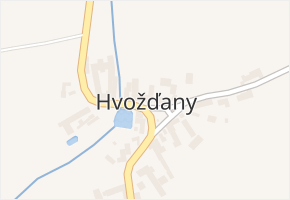 Hvožďany v obci Vodňany - mapa části obce