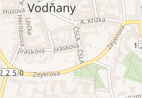 Jiráskova v obci Vodňany - mapa ulice