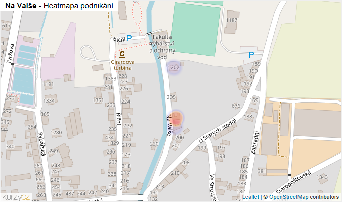 Mapa Na Valše - Firmy v ulici.