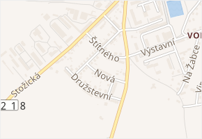 Nová v obci Vodňany - mapa ulice