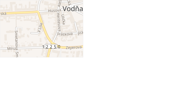 Palackého v obci Vodňany - mapa ulice