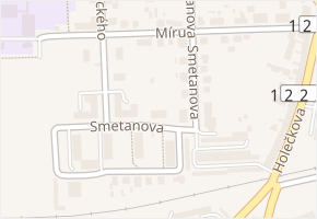 Smetanova v obci Vodňany - mapa ulice