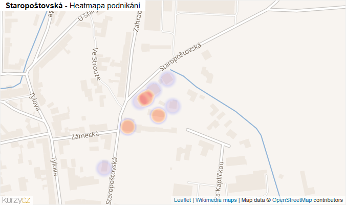 Mapa Staropoštovská - Firmy v ulici.