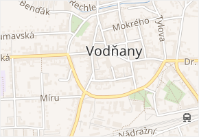 Ulička v obci Vodňany - mapa ulice
