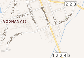 Vinařického v obci Vodňany - mapa ulice