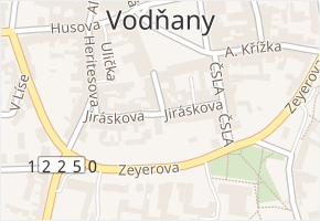 Vrchlického v obci Vodňany - mapa ulice