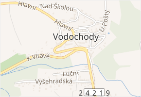 Hlavní v obci Vodochody - mapa ulice