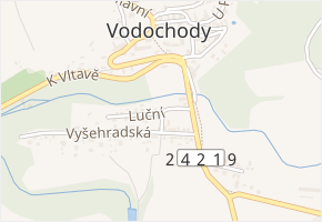 Luční v obci Vodochody - mapa ulice