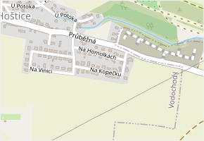 Na Kopečku v obci Vodochody - mapa ulice