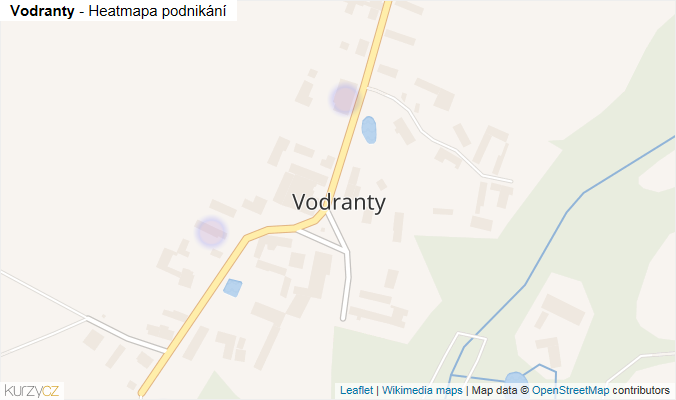 Mapa Vodranty - Firmy v části obce.