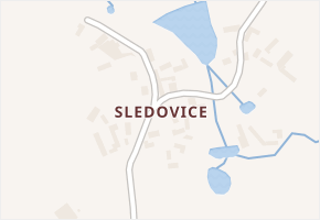 Sledovice v obci Vojkov - mapa části obce