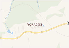Voračice v obci Vojkov - mapa části obce