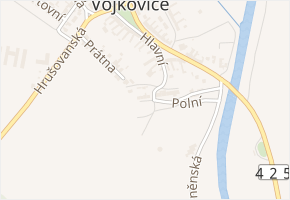 Polní v obci Vojkovice - mapa ulice