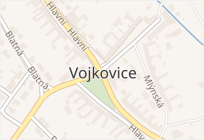 Vojkovice v obci Vojkovice - mapa části obce
