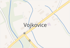 Vojkovice v obci Vojkovice - mapa části obce